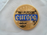 MONEDA aniversara EUROPA 2000 in capsula CERTIFICAT AUTENTICITATE ireprosabila