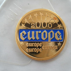 MONEDA aniversara EUROPA 2000 in capsula CERTIFICAT AUTENTICITATE ireprosabila