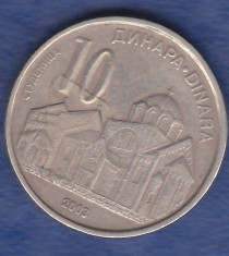 Serbia 10 dinari 2003 foto