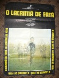 Afis cu 2 fete - Film de Iosif Damian - O lacrima de Fata 1980, 96 x 66 cm