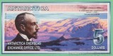 ANTARCTICA █ bancnota █ 5 Dollars █ 2001 █ UNC █ necirculata