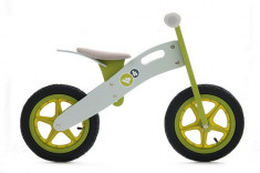 Kinderkraft &amp;amp;#8211; Bicicleta din lemn fara pedale Runner Deluxe Green foto