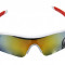 Ochelari de soare pentru sport, model CYCLISTS ; Rame albe, lentile cameleonice ! Cadou : un saculet pentru protectie !