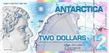 ANTARCTICA █ bancnota █ 2 Dollars █ 2007 █ UNC █ necirculata █ polymer