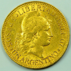 ticuzz - Argentina 1888 5 Pesos - Moneda de AUR foto