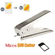 Cutter cleste taiat cartela SIM in cartela Micro Sim foto