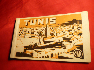 Carnet 12 Ilustrate Tunis , interbelica foto