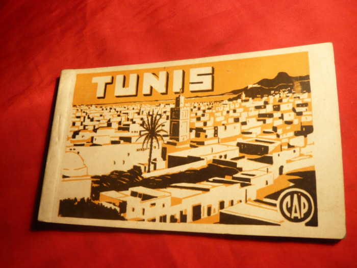 Carnet 12 Ilustrate Tunis , interbelica