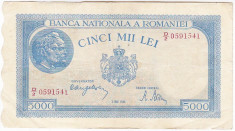 Bancnota 5000 lei - 2 mai 1944 foto