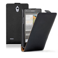 Husa Flip Case Slim Inchidere Magnetica HUAWEI G700 Black foto