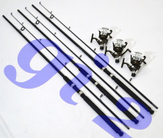 SET 3 LANSETE 3m RUNNER, CARBON COMPOZIT, CU MULINETE 6 RULMENTI ,NBR 60 foto