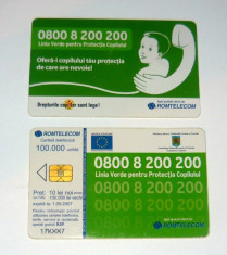 Cartela telefonica - COPIL - PROTECTIA COPILULUI - 2005 - 2+1 gratis pt produse la pret fix - RBK4450 foto
