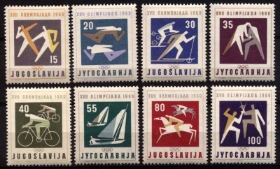 JUGOSLAVIA 1960, Sport - J.O. Roma, serie neuzata, MNH foto