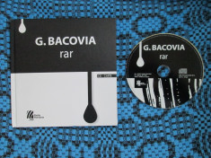 G. BACOVIA - RAR (CARTE + CD cu Bacovia recitand 28 poezii, 2013, editie de lux) foto