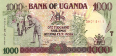 UGANDA 1000 SHILLINGS 2003; P-39A / UNC - NECIRCULATA foto