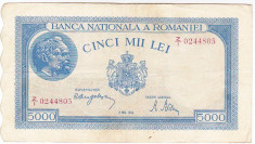 Bancnota 5000 lei - 2 mai 1944 foto