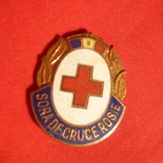 Insigna veche- Sora de Cruce Rosie , h= 2,5 cm