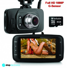 NOU! Camera Video DVR Auto cu Inregistrare Full HD 1080P - Card 8GB GRATUIT, Infrarosu Night Vision, Senzor Miscare, Martor Accident, Garantie 12 luni foto
