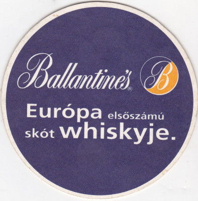 Suport de pahar / Biscuite BALLANTINE&amp;#039;S foto