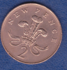 Marea Britanie 2 new pence 1976 foto