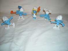 Strumfi, smurfs - 5 figurine mari strumf din cauciuc - set 4 foto