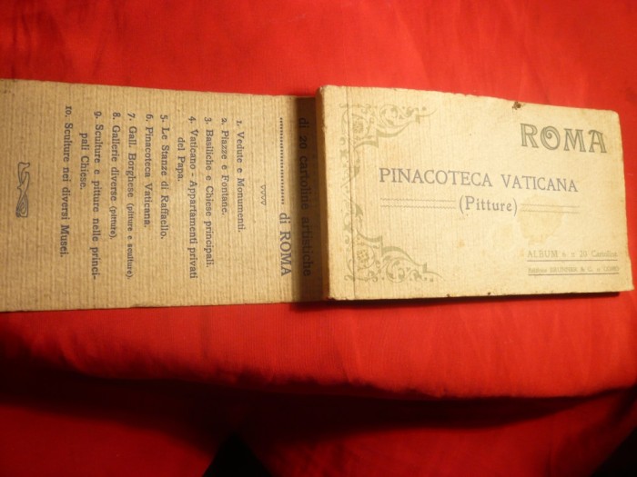 Carnet 20 Carti Postale - Reproduceri dupa picturi aflate in Pinacoteca Vaticanului- interbelice
