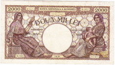 Bancnota 2000 lei 2 mai 1944 filigran BNR,RARA foto