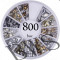 Kit carusel ornamente unghii 3D metalice--800 buc---NR 2-categoria unghii false sticker,gel uv,tatuaje,abtipild---Set Decor unghii/decoratiuni