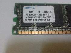Memorie Ram 512 mb DDR1/ 400 Mhz Samsung / GARANTIE ***PRET PROMOTIONAL*** foto