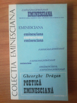 p Gheorghe Dragan - Poetica Eminesciana foto