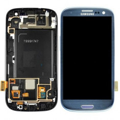 Ansamblu din LCD ecran display afisaj cu geam sticla si touchscreen digitizer touch screen Samsung T999 I747 Galaxy S3 SIII S 3 III SGH-I747 SGH-T999 foto