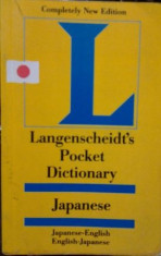 DICTIONAR LANGENSCHEIDT J APONEZ - ENGLEZ / ENGLEZ - JAPONEZ LANGENSCHEIDT&amp;#039;S POCKET DICTIONARY JAPANESE -ENGLISH / ENGLISH - JAPANESE foto