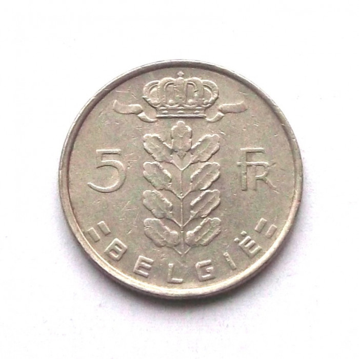 G3. BELGIA 5 FRANCS FRANCI 1974 **