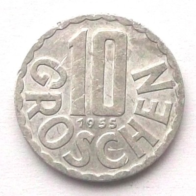 G3. AUSTRIA 10 GROSCHEN 1955 ** foto