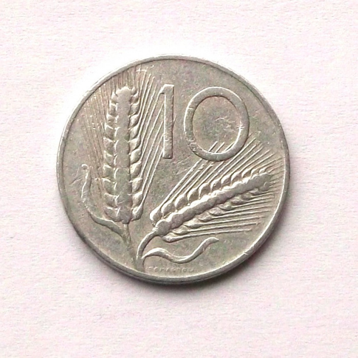 G3. ITALIA 10 LIRE 1953 PLUG, 1.60 g., Aluminum, 23.25 mm **