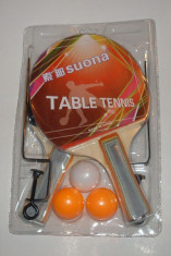 Set palete tenis de masa cu fileu si mingi foto