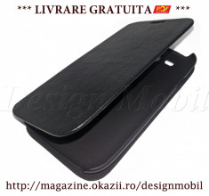 HUSA SAMSUNG GALAXY S3 SIII I9300 TOC FLIP COVER TIP CARTE PIELE PU NEGRU *** LIVRARE GRATUITA *** foto