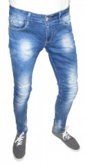 BLUGI CONICI - MODEL FADED / DESIGN MODERN - SKINNY / SLIM - ( MARIME: 30 ) - Talie = 82 CM / Lungime = 109 CM foto