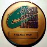 5.013 MEDALIE FRANTA CONSEIL GENERAL DE L&rsquo;EURE ARMADA 1999 BRONZ, Europa