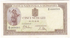 Bancnota 500 lei 2 IV 1941 foto