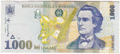 Bancnota 1000 lei 1998, Mihai Eminescu foto