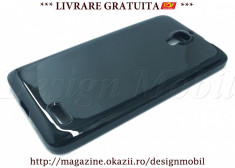 HUSA ORANGE SAN REMO ALCATEL ONE TOUCH IDOL OT-6030D SILICON GEL NEGRU *** LIVRARE GRATUITA *** foto