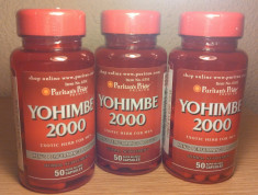 YOHIMBE - stimulent sexual, din scoarta de yohimbe, yohimbina, 1000 mg/capsula, 50 capsule, produs SUA foto