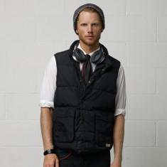 Vand vesta Ralph Lauren Black Waxednylon Down Vest masura S si M foto