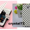 Livrare gratuita! Husa stand wallet (carte, portofel) polka dots (albe cu buline negre) pentru SAMSUNG GALAXY S2 I9100 + folie ecran + laveta + stylus