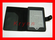 KC21 - Husa protectie piele ecologica tip coperta - Amazon Kindle TOUCH WI-FI / 3G / PAPERWHITE negru - LIVRARE GRATUITA PT PLATA IN AVANS foto