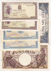 5) Lot 6 bancnote 1940,1941,1943,1944 foto