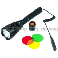 BL-Q2800 - Lanterna Vanatoare 3 filtre color - 1200 Lumeni LED XM-L T6 - un singur mod iluminare foto