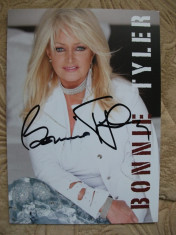 2. POZA CU AUTOGRAF ORIGINAL - BONNIE TYLER foto