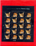 ST-80=SUA 2002 Coala de 20 timbre PISICI si CAINI MNH